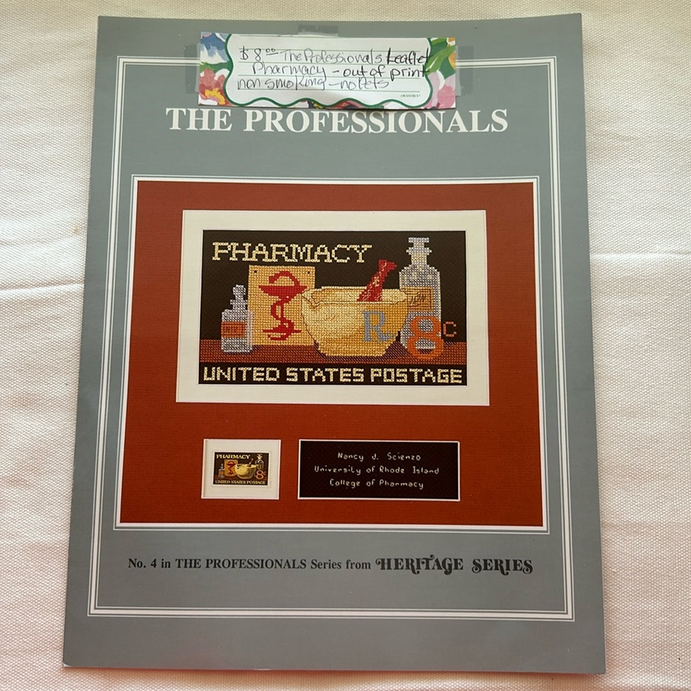 Heritage Series-The Professionals “Pharmacy” Cross Stitch Leaflet